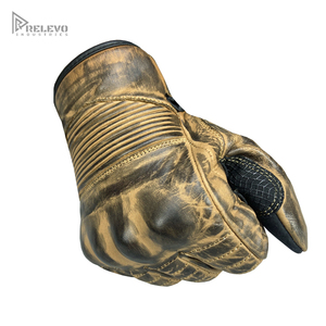 Gants de moto en cuir unisexes respirants, finition lavée, coupe-vent, toutes saisons, taille adulte, haute qualité, vente en gros, premium - Product Image 3