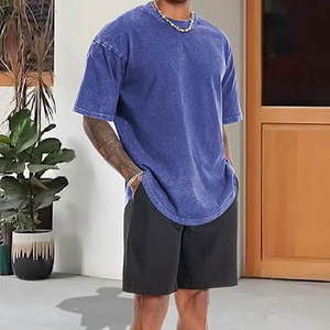 Camisetas de Manga Corta para Hombre, Estilo Vintage Lavado, Básicas, Holgadas, Informales, de Algodón, Cuello Redondo, Cómodas para Uso Diario, Estilo Urbano - Product Image 3