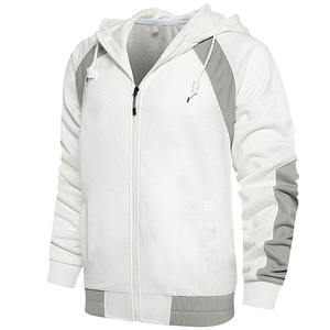 Wholesale Men's Full <b>Zip</b> Tracksuit <b>Hooded</b> Jogger Set Color Block Sportswear OEM Private Label Fitness Streetwear Apparel DDP - Product Image 5