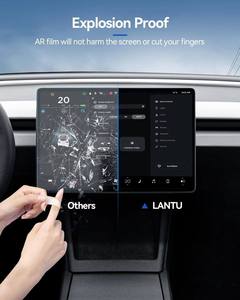 Film de protection d'écran tactile pour Tesla Model 3 Highland HD, verre trempé mat, protection d'écran de navigation - Product Image 3