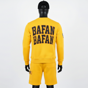 Ensemble sweat-shirt et short pour homme en molleton de coton brossé de haute qualité, toucher doux, logo imprimé personnalisé - Product Image 2