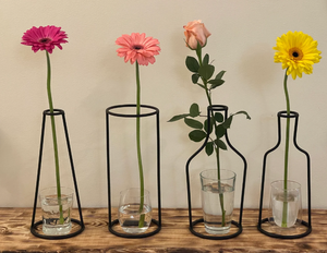 Porte-fleurs moderne en fer, vase de sol sans cadre, jardinière décorative minimaliste pour la maison, décoration de Noël, lot de 6 - Product Image 1