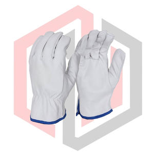 Gants de sécurité pour conducteur en cuir de chèvre, antidérapants, résistants aux déchirures, respirants, anti-coupure, avec poignet réglable, sans silicone, antistatiques - Product Image 1