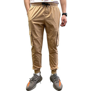 Men's Baggy Cargo Pants High Elastic Waist Casual Joggers Multiple Pockets Breathable Anti-Wrinkle Fleece High Quality Spring - Product Image 1