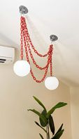 Décoration Murale Intérieure en Résine à Maillons Chaîne, Écologique, Faite à la Main, Design de Luxe, pour Noël, Ramadan, Diwali