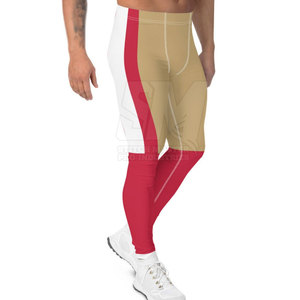 Leggings de compression pour hommes pour la gym et le yoga, vente en gros, taille haute, meilleure taille, design personnalisé - Product Image 6