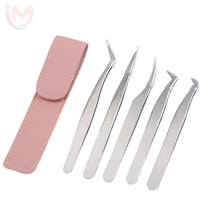 Pinces à cils en acier inoxydable, pinces à cils et à sourcils à pointe fine, précision 10 mm de longueur - Product Image 1