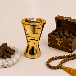 Most Selling Handmade Gold Brass Bakhoor Burner For Ramadan Eid Gift Arabic <b>Oud</b> <b>Incense</b> Holder Home Fragrance Living Room Decor - Product Image 3