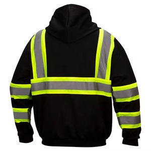 เสื้อแจ็คเก็ตนิรภัยสะท้อนแสงแบบ Hi-Vis สำหรับฤดูหนาว พิมพ์โลโก้ตามสั่ง สะท้อนแสง 3M ได้รับการรับรองมาตรฐาน CE ผลิตจากโพลีเอสเตอร์ สำหรับผู้ชาย งานก่อสร้าง - Product Image 2