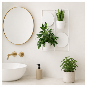 Jardinières murales modernes minimalistes en métal écologiques personnalisées, pots de fleurs décoratifs blancs thermolaqués pour l'intérieur - Product Image 6