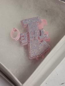 Colgante de Letra Unisex de Plata 925 con Baño de Rodio de Alta Gama, Estilo Hip Hop, con Moissanita VVS, Diseño Iced Out, de Moda - Product Image 6