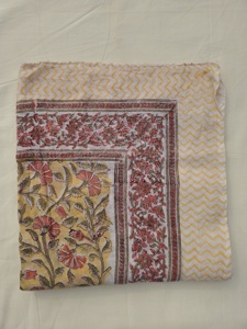 Paréo de plage fait main en coton imprimé au bloc indien, écharpe de plage en voile naturel pour l'été - Product Image 2