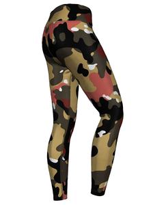 Leggings de yoga imprimés unis en gros, personnalisables, taille mi-haute, respirants, flexibles, avec taille élastique - Product Image 3