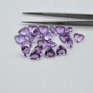 9mm Natural Brazilian Amethyst Faceted Trillion Cut Certified Loose Gemstone <b>Light</b> Purple Amethyst Jewelry Trending Arrival 2025 - Product Image 4