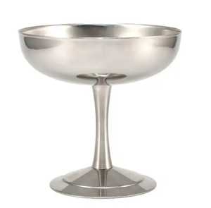 แก้วสแตนเลสสลักลายคลาสสิกสำหรับไอศกรีม ถ้วยขนมหวานสไตล์วินเทจ ชามซันเดย์ อุปกรณ์บาร์หรูหรา ภาชนะบนโต๊ะอาหาร - Product Image 2