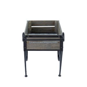 Carrello Portapiante Rustico Nero 24.4x12.6x15.4 per Arredamento da Giardino - Product Image 4