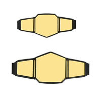 Cinturón de Campeonato de Lucha Libre Unisex Personalizable de Alta Calidad en Oro, Cinturón de Cuero PU y Latón Ecológico para Artes Marciales