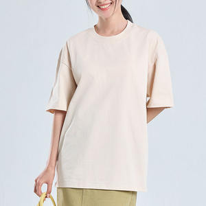 Camiseta Ajustada para Mujer, 100% Algodón, Hombros Caídos, Apliques Básicos, Tela Jersey Ecológica - Product Image 5