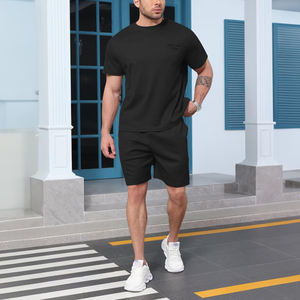 Conjunto de Pantalones Cortos Deportivos de Verano para Hombre, Diseño Personalizado Informal, 2 Piezas, Ropa Deportiva para Correr, Gimnasio, Traje Deportivo, Ropa de Verano - Product Image 4