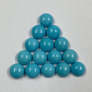 Cabochon ทรงกลมเรียบสีฟ้าแอริโซนา8มม.,สำหรับทำเครื่องประดับ - Product Image 6