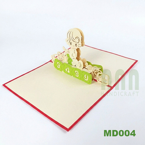 3D Pop-Up Handmade Paper Craft Birthday Invitation for Newborn Souvenirs Baby <b>Shower</b> Valentine's Day Mother's Day Father's Day - Product Image 5