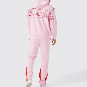Ensemble de survêtement unisexe rose pour la pratique sportive, fournisseur de vêtements de sport, usine de vêtements de performance, exportation - Product Image 6