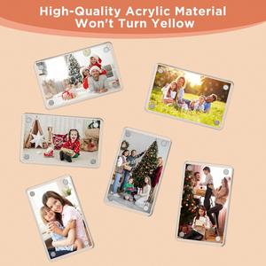 Hot Sell 20 Pack Mini 2.36x3.54 Inch Acrylic Fridge Magnetic Sticker Double-Sided Clear <b>Frameless</b> Durable <b>Photo</b> <b>Frame</b> - Product Image 2