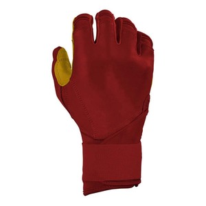 ELIXE SPORTS <b>Red</b> Microfiber Batting <b>Gloves</b> Spandex/Nylon Material Breathable Durable Padded Palm Hook Loop Closure Unisex Adult - Product Image 3