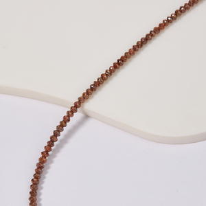 Collier Mala en diamant brun clair naturel de 50 carats, authentique, taille ronde, diamant brun scintillant brut extra-doux, bijoux en diamant brun extra-doux - Product Image 2