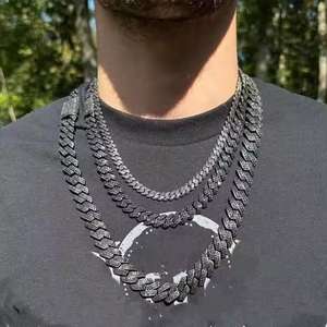 Gold Cuban Link <b>Chain</b> Trendy Hip Hop Jewelry with Fully Diamond Lab Grown Diamond for <b>Men</b> Great Gift Idea - Product Image 3