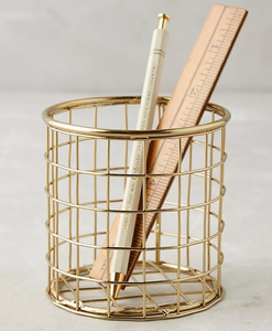 Pot porte-stylos en laiton, cadeaux d'affaires et promotionnels, support de pot en laiton pour bureau, logo personnalisé - Product Image 4