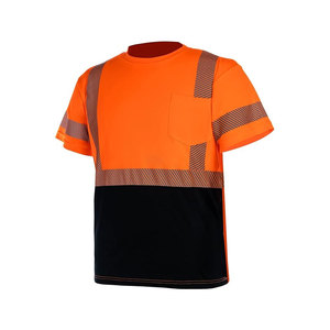 OEM ODM Short Sleeve Safety T <b>Shirt</b> Round Neck Working Safety T <b>Shirts</b> Men Construction Outdoor High Vis Work <b>Shirts</b> Supplier - Product Image 3