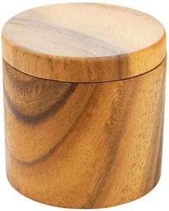 Boîte de rangement en bois d'acacia écologique pour sel, épices et poivre, résistante au lave-vaisselle et au four, avec couvercle – Vente chaude - Product Image 6
