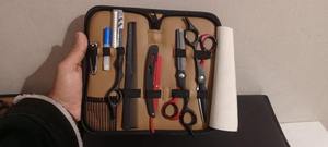 Kit de ciseaux de coiffure professionnels en acier inoxydable 440C, lames affûtées, manche long en acier inoxydable, sécurité et éclaircissement des cheveux - Product Image 3