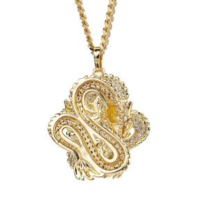 Hip Hop Dragon Pendant <b>Iced</b> <b>Out</b> Cubic Zircon Stones Men Jewelry Flying Mythical Creature Charm Gold Silver Bling Cuban <b>Chain</b> - Product Image 6