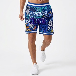 Shorts de basket-ball pour hommes de haute qualité, sur mesure, sublimés, à longueur courte, respirants, en polyester, unisexes - Product Image 5
