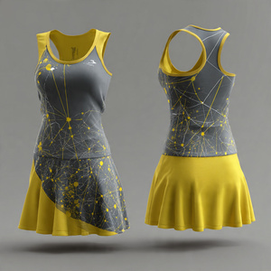 Uniformes de Netball de Alta Calidad para Mujer, 100% Poliéster, Sin Mangas, Cuello Camisero, Vestidos y Tops de Netball - Product Image 4