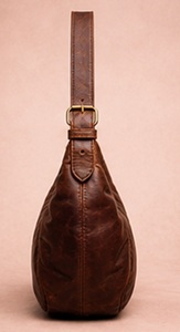 Sac Hobo Croissant en Cuir Véritable Marron Premium pour Femme, Sac à Bandoulière Souple Vintage, Sac à Main Tendance, OEM ODM - Product Image 2