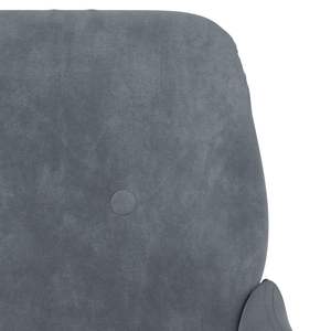 Fauteuil moyen en velours gris foncé 100% polyester avec structure en métal et contreplaqué pour salon - Product Image 6