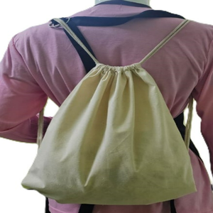 Sac à dos en coton imperméable réutilisable de haute qualité pour hommes, avec cordon de serrage, logo personnalisable, capacité de 23 L, tendance, pour les voyages - Product Image 1