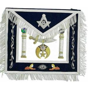 Delantal Masónico de Cuero con Encaje Bordado de Alta Calidad, Diseño Único, Cuentas Personalizadas y Magnético, de Moda, en Oferta a Bajo Precio - Product Image 1