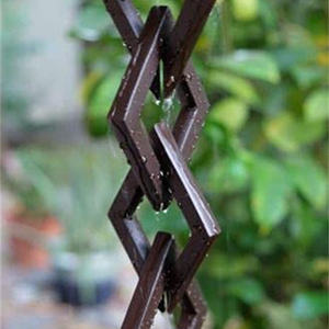 Chaîne de pluie en acier Corten pour jardin, décoration extérieure pour gouttière - Product Image 2