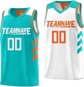 Maillot de basket personnalisé sublimé, col en V, sans manches, en mesh respirant, unisexe adulte, jaune et noir, avec nom d'équipe 00 - Product Image 2