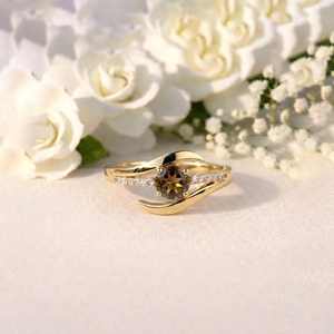 Nouvelle Arrivée Bague Fine en Argent Sterling 925 Massif avec Quartz Fumé de 7 mm Sertie à Griffes, Plaqué Argent, Cadeau pour Mariage et Fête, pour Femme - Product Image 6