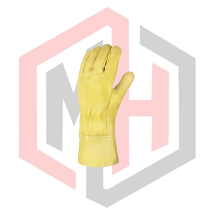 Goat Leather Welding Gloves Flexible Breathable Tear-Resistant Heat-Insulating Anti-static <b>Fire</b>-Fighting Safety Gloves Safety - Product Image 3