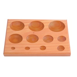 Bloc de façonnage et de bombage en bois dur de forme ronde pour bijoux, outil de façonnage à 7 cavités de différentes tailles - Product Image 6