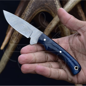 Couteau de chasse artisanal en acier Damas, manche en Micarta et bois de jute, couteau de survie Bushcraft à lame pleine, fournisseur OEM - Product Image 2
