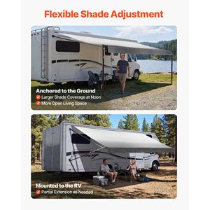 Kit Tenda da Sole Retrattile Motorizzata per Camper 20.12FT, Telaio in Alluminio, Tessuto in PVC Impermeabile - Product Image 3