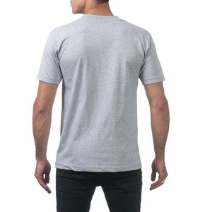 T-shirts d'été respirants pour hommes OEM, style urbain, manches courtes, prix abordable, couleur personnalisée, col rond, coupe ajustée, 100 % coton - Product Image 2