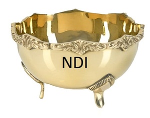 Tazón de Metal Hecho a Mano con Diseño de Rama con Hojas Doradas, Vajilla de Estilo Vintage para Regalos, Decoración y Servicio de Alimentos, Venta al Por Mayor - Product Image 3